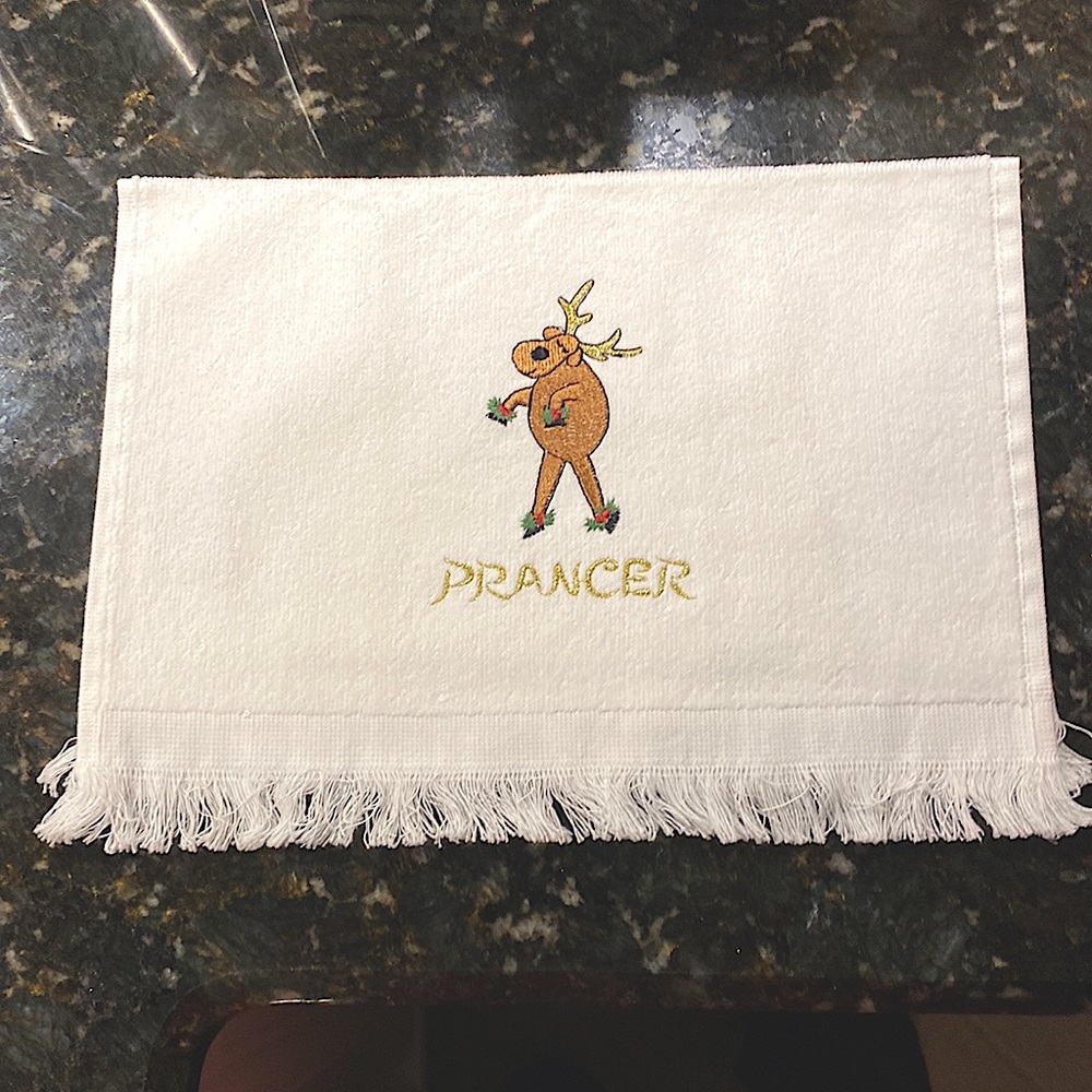 Reindeer  dish towels - 9 small towels